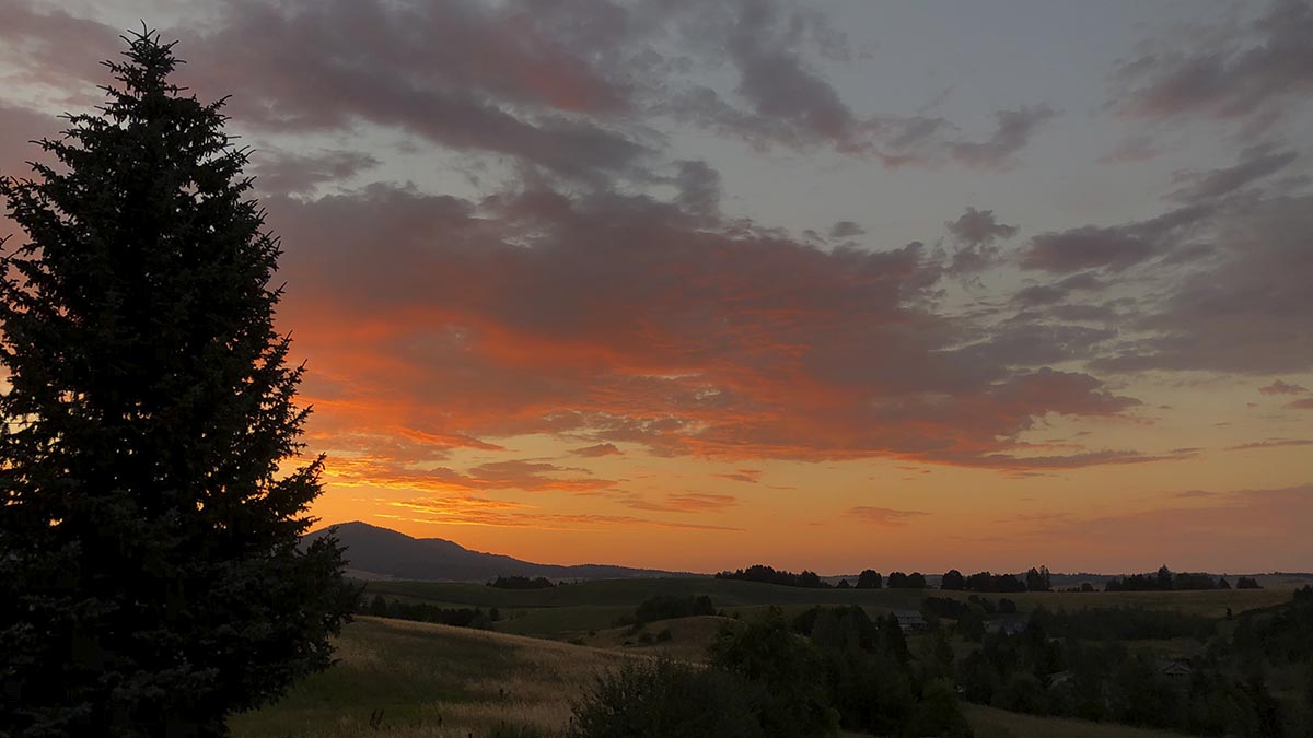 Moscow mountain sunrise