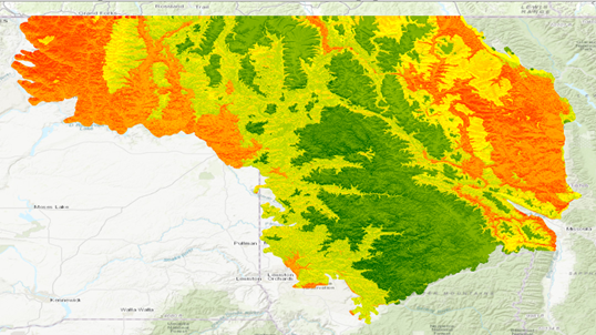 Forest site type mapping as a function of precipitation, heat loading and soil parent material in the northern Rockies