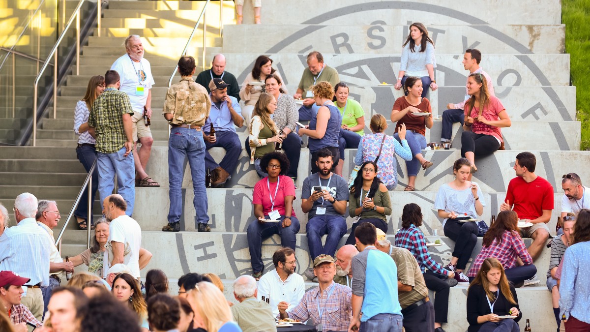 U of I community members enjoying a summer conference outside of IRIC